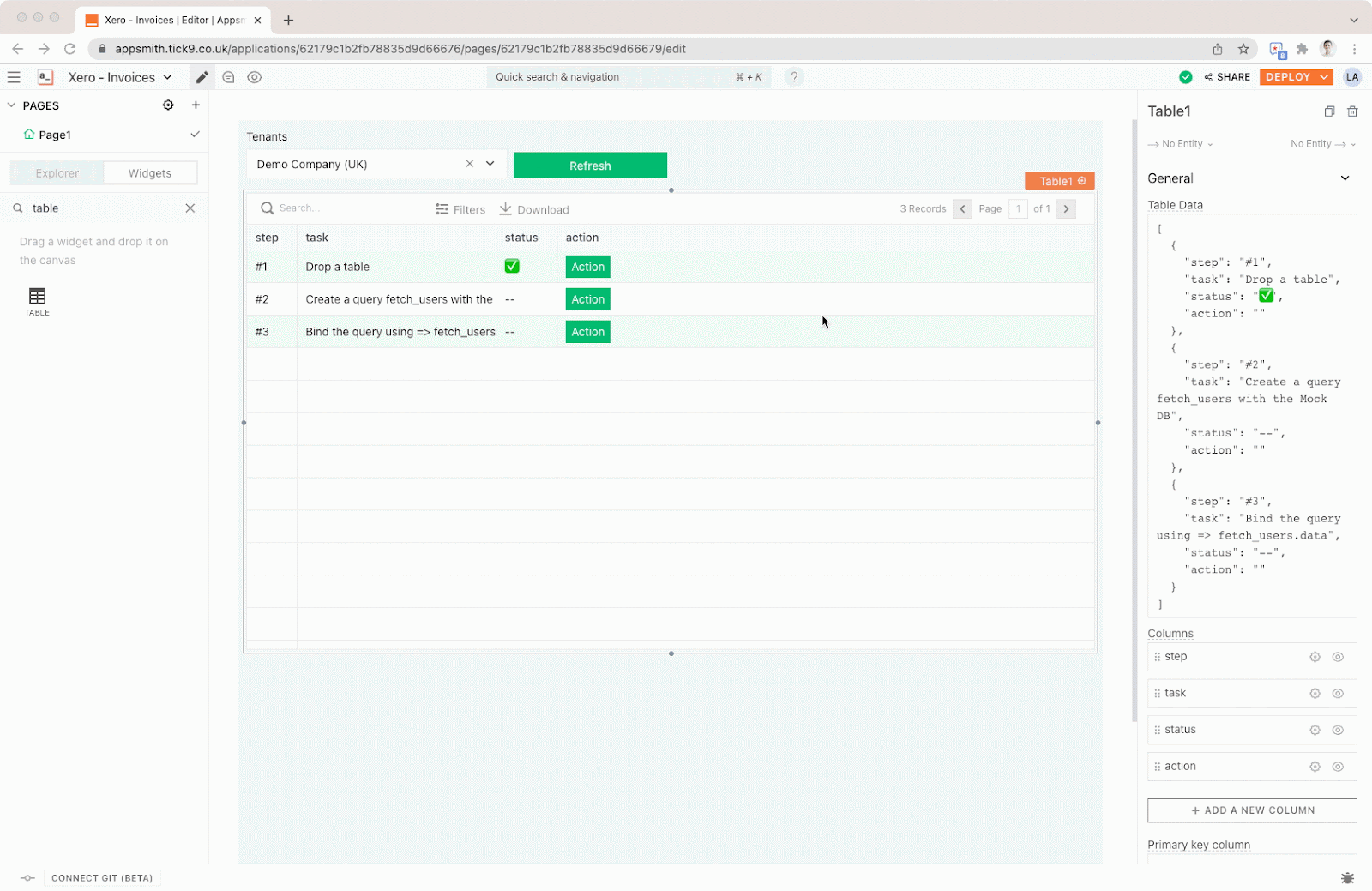 Image 7 | Connect Xero API to Appsmith