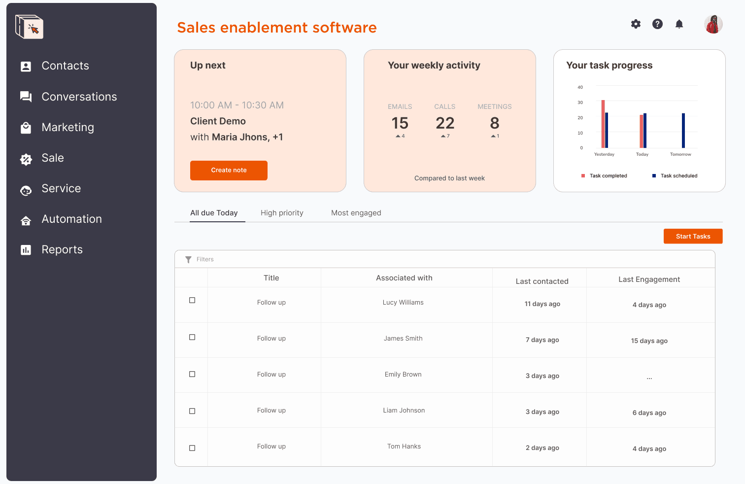 Sales enablement software