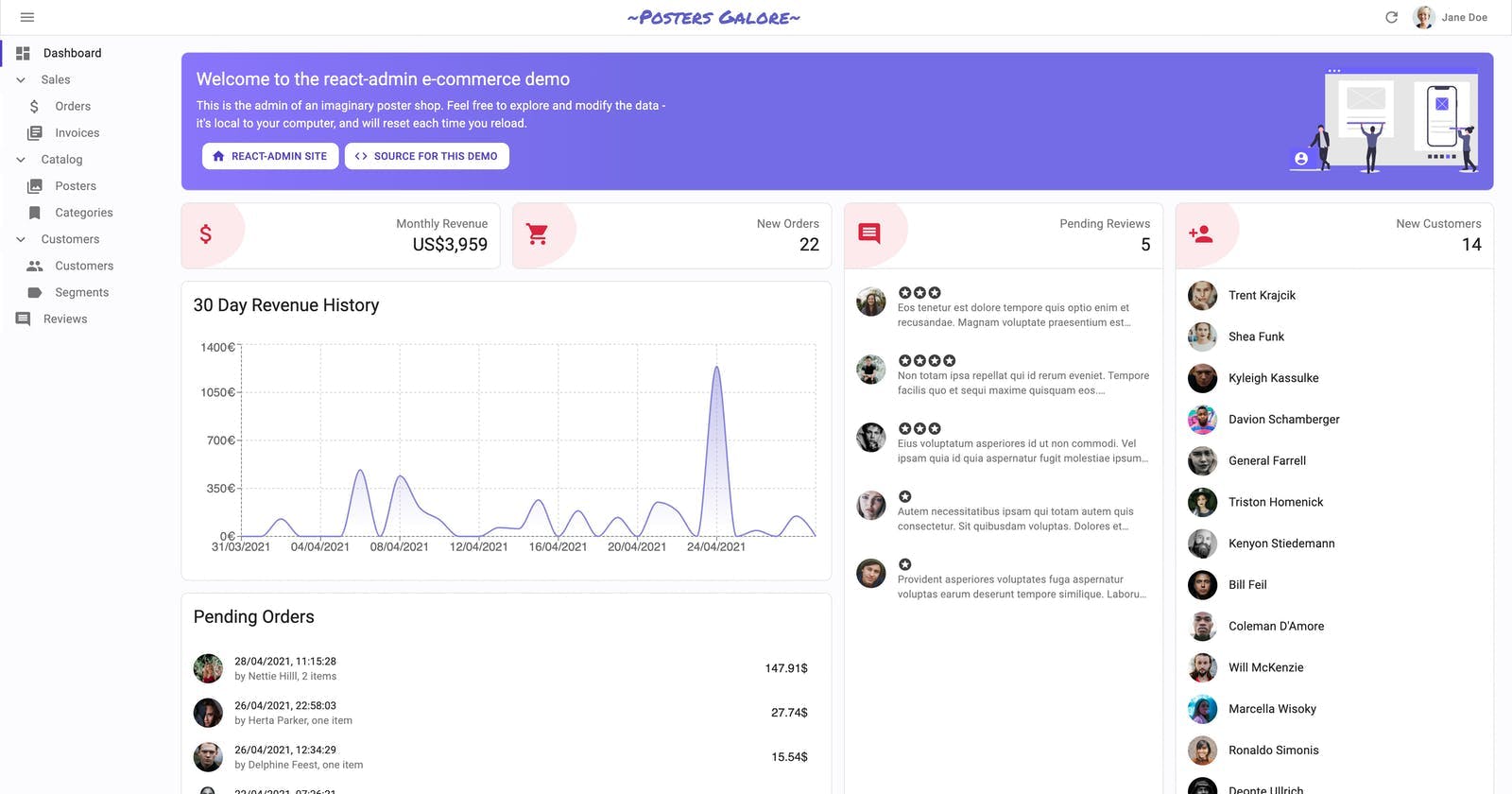 Building an Admin Dashboard with React-admin