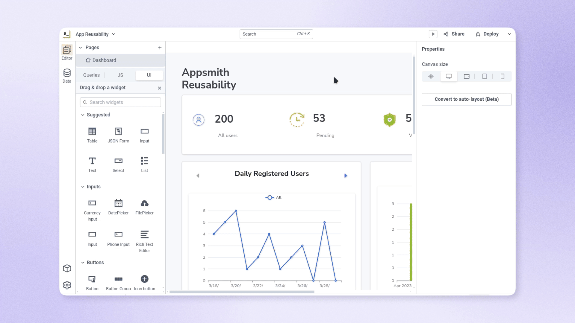 Recording showing the partial import/export functionality.