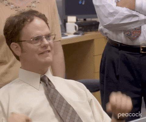 A GIF of a person cheering.
