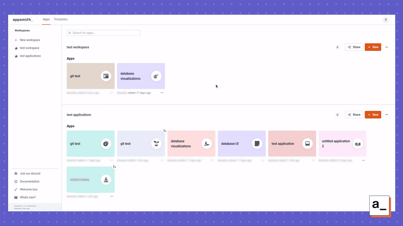 A screen recording showing how to import an application into Appsmith from a remote repository.