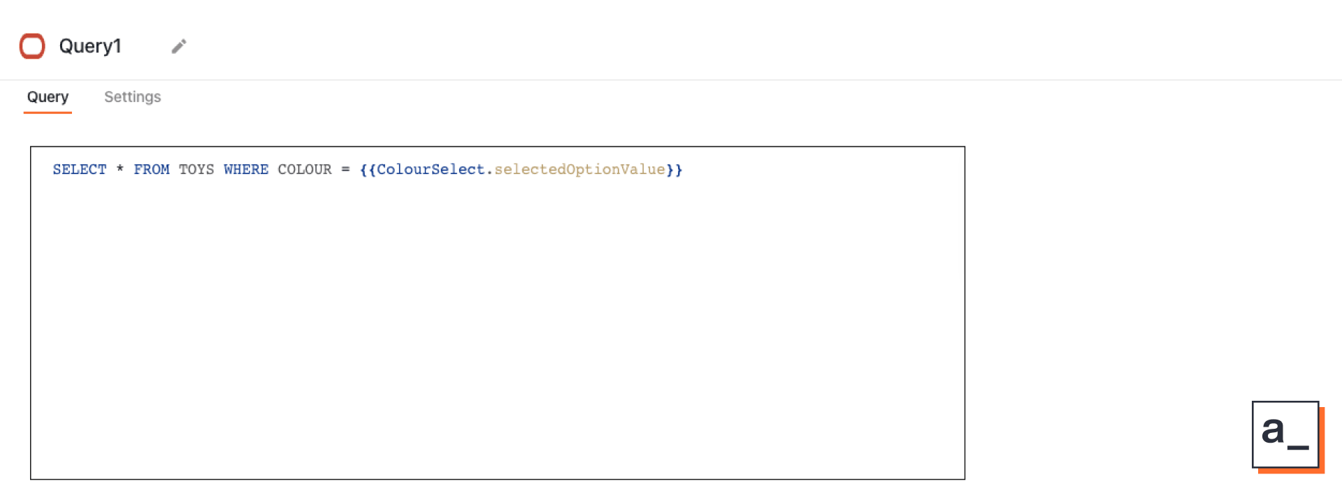 An Oracle SQL query with JavaScript in it for an Oracle database as a datasource
