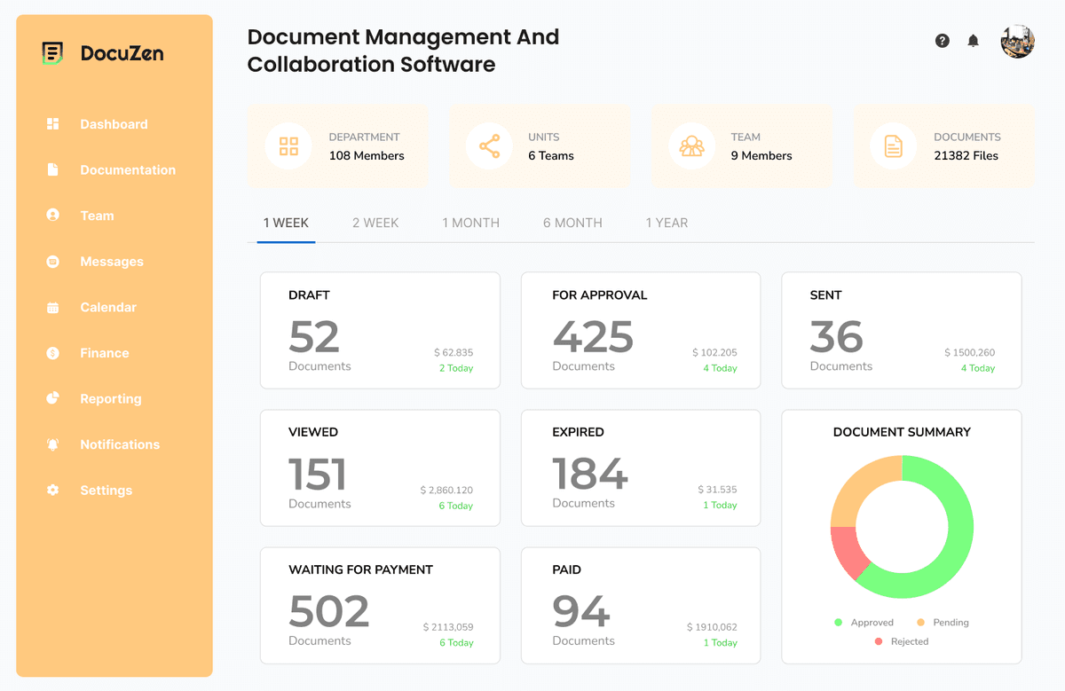 Document Management Table Efficient Legal Document Management Panel