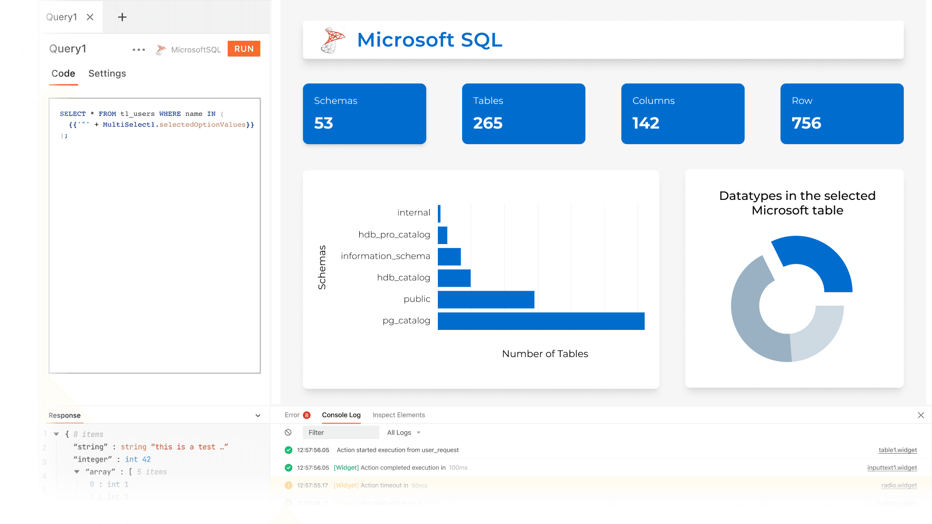 Build Microsoft SQL GUI Effortlessly with Appsmith