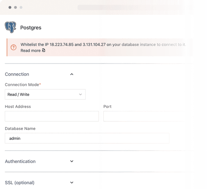 PostgreSQL Integration postgresql-integration