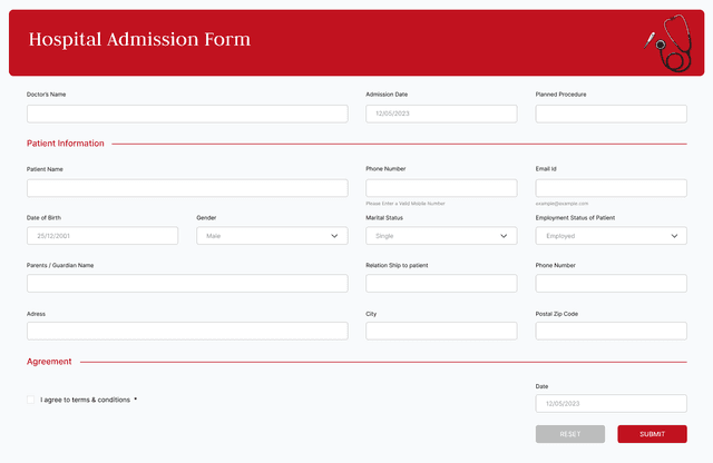 Hospital Form Layout Design an Intuitive Hospital Admission Form